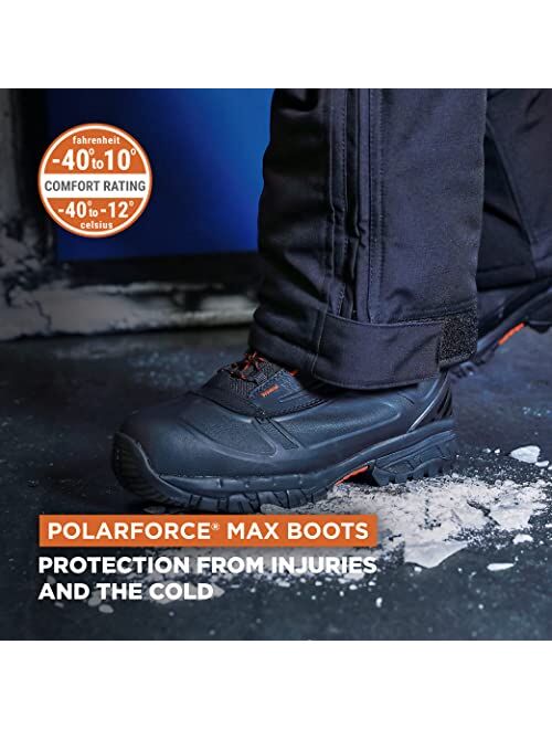 RefrigiWear Men's PolarForce Max Work Boots, Leather Work Boots, -40F Comfort Rating