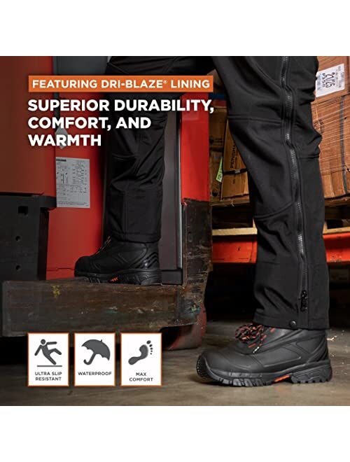 RefrigiWear Men's PolarForce Max Work Boots, Leather Work Boots, -40F Comfort Rating