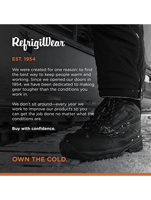 RefrigiWear Men's PolarForce Max Work Boots, Leather Work Boots, -40F Comfort Rating