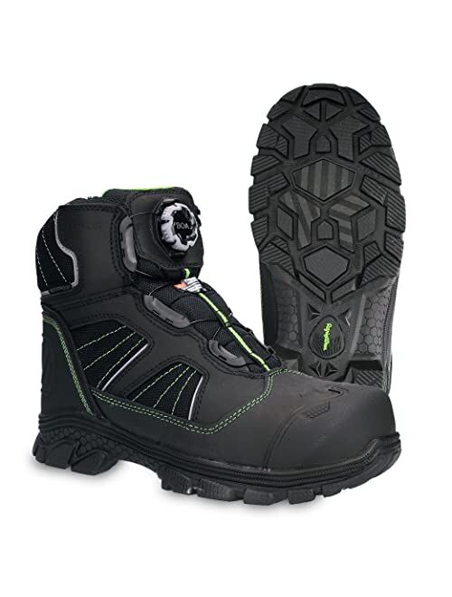 RefrigiWear Mens Extreme Hiker Waterproof Thinsulate Insulated Freezer Boots with Boa Fit System For Lacing