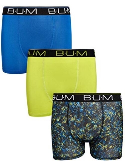 B.U.M. Equipment Boys Underwear 3 Pack Performance Boxer Briefs (Size: 8-18)