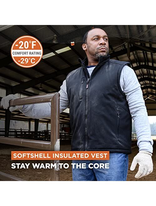 RefrigiWear Water-Resistant Warm Insulated Softshell Vest