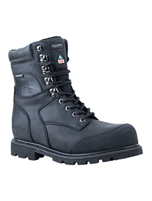 RefrigiWear Mens Platinum Leather Warm Insulated Waterproof Puncture Resistant Non-Slip Work Boots