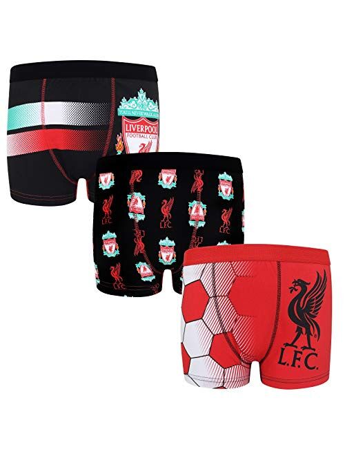 Liverpool F.C. Liverpool FC Official Soccer Gift 3 Pack Boys Crest Boxer Shorts