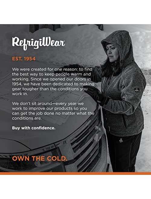 RefrigiWear Women's Fleece-Lined Extreme Sweater Jacket, 10F Comfort Rating