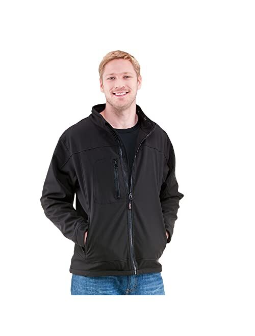 RefrigiWear Water-Resistant Insulated Softshell Jacket with Soft Micro-Fleece Lining