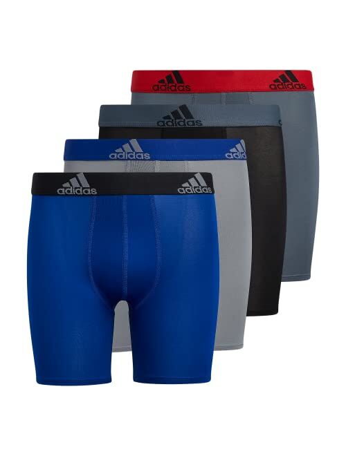 adidas Kids-Boy's Performance Long Boxer Briefs Underwear (4-Pack)