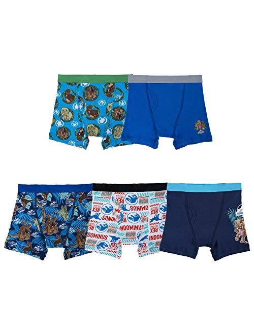 Jurassic World Boys' Jurassic Park 5 Pack Boxer Briefs