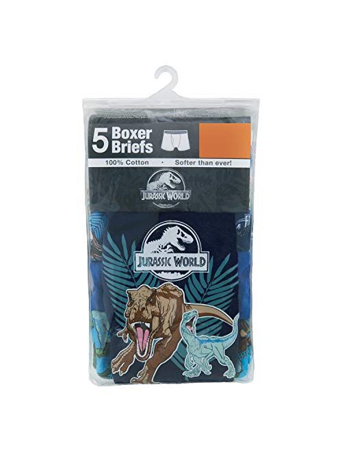 Jurassic World Boys' Jurassic Park 5 Pack Boxer Briefs