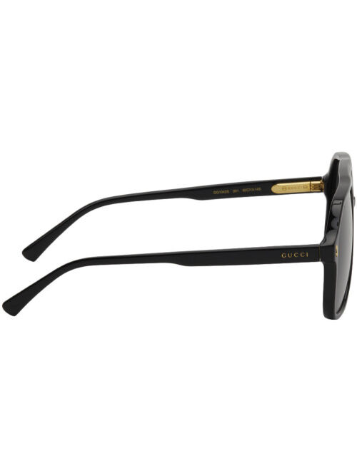 Gucci Black Rectangular Sunglasses