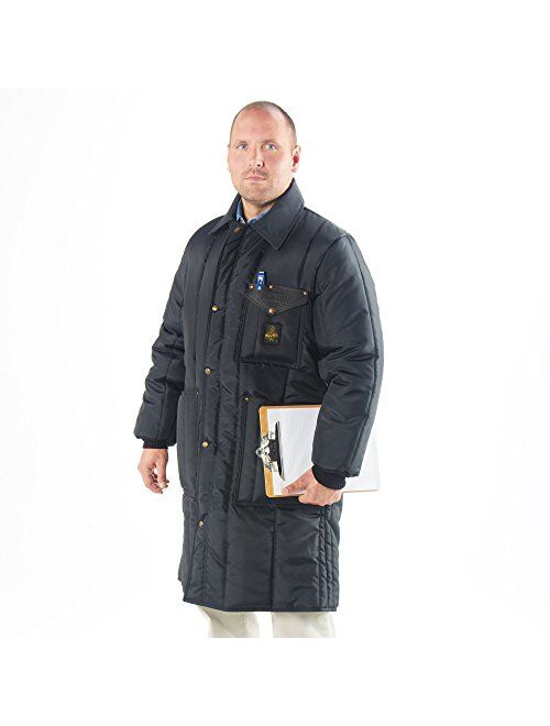 RefrigiWear Insulated Iron-Tuff Inspector Jacket Water-Resistant Knee-Length Workwear Coat