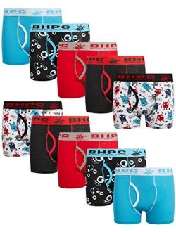 Beverly Hills Polo Club Little Boys' Boxer Briefs Underwear with Fun Prints (10 Pack)