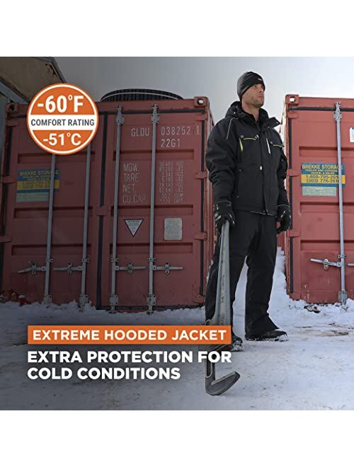 RefrigiWear Extreme Hooded Insulated Jacket, Cold-Weather Jacket, -60F Comfort Rating