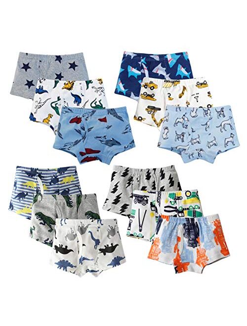 XNN Soft Cotton Baby Toddler Underwear Little Boys' Assorted Boxer Briefs(Pack of 12)