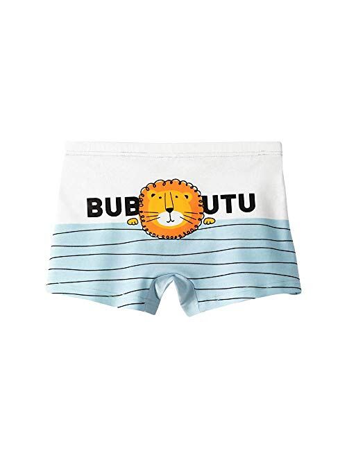 Wndeon (3-10 Year) Boys' Boxer Briefs Kids Cotton Underwear Breathable Panties for Boy