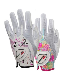 BIRDIE TOWN JUPITER Womens Golf Glove - Breathable Synthetic Leather - One Size Fits Most