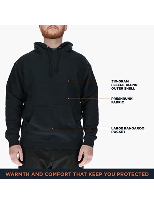 RefrigiWear Hoodie - Hooded Sweatshirt with 310g Fleece Blend Outershell