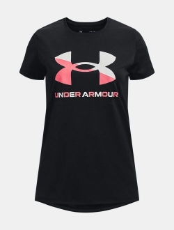 Girls' UA Velocity Big Logo Short Sleeve