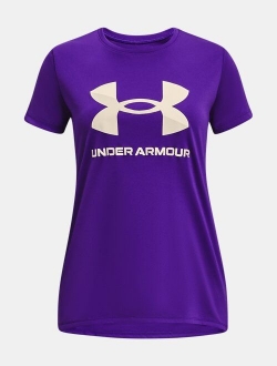 Girls' UA Velocity Big Logo Short Sleeve