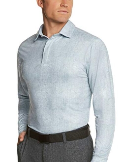 Men's Dry Fit Long Sleeve Golf Shirt - Quick Dry Polo Shirts - UPF 30, Stretch Fabric