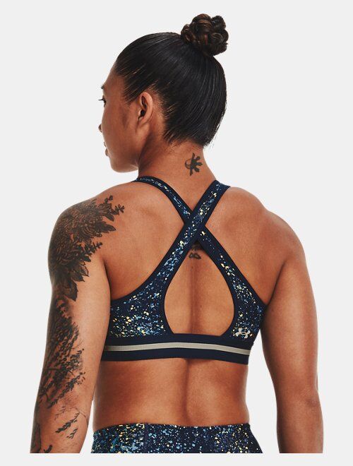 Under Armour Women's Project Rock Printed Crossback Sports Bra