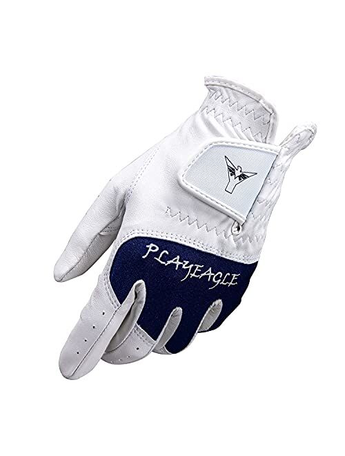 PLAYEAGLE Golf Glove Men Left Hand Stable Grip Golf Gloves Patented Natural Fit Technology Made of Long Lasting Durable Genuine Cabretta Leather