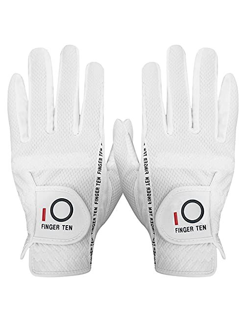 Amy Sport Golf Gloves Men Pair Left and Right Both Hand Rain Grip Lh Rh Weathersof No Sweat All Weather Grips Soft Comfortable Gray Green Size Small Medium ML Large XL