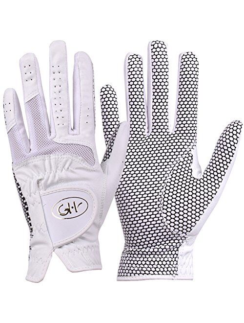 Gh Club GH Women's Polyurethane Non-Slip Synthetic Leather Golf Gloves One Pair - Plain Both Hands