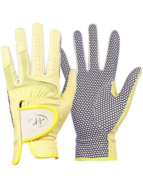 Gh Club GH Women's Polyurethane Non-Slip Synthetic Leather Golf Gloves One Pair - Plain Both Hands