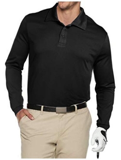 COOrun Golf Shirts for Men Long Sleeve Golf Polo Shirts UPF 50+ Sun Protection Quick Dry Shirts Active Workout Shirt S-XXL