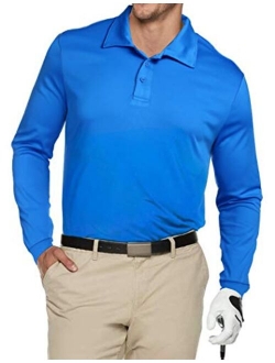 COOrun Golf Shirts for Men Long Sleeve Golf Polo Shirts UPF 50+ Sun Protection Quick Dry Shirts Active Workout Shirt S-XXL