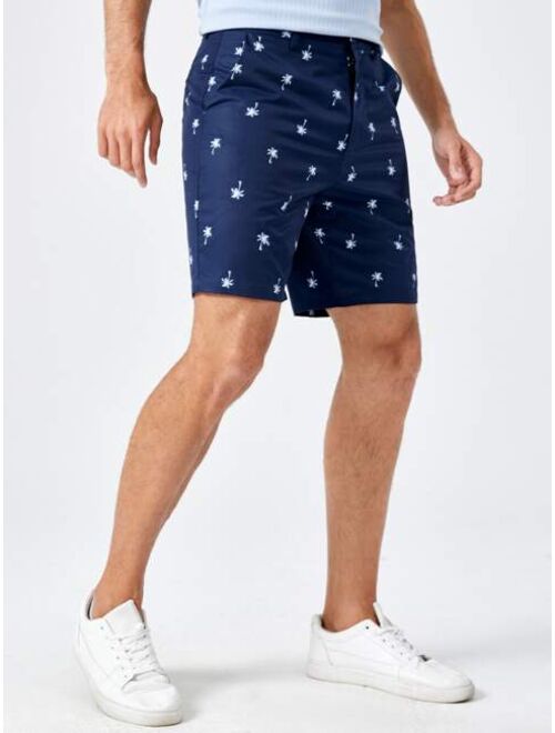 SHEIN Men Coconut Tree Print Shorts