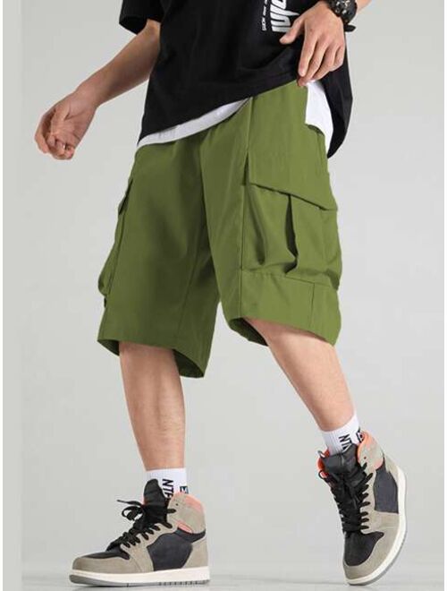 Shein Men Drawstring Waist Cargo Shorts