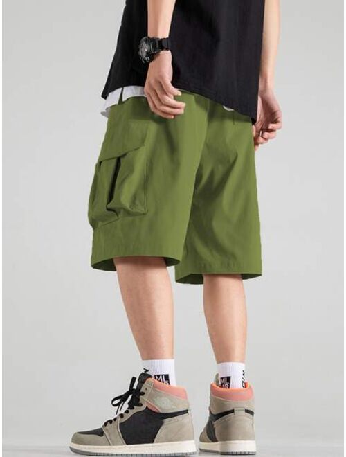 Shein Men Drawstring Waist Cargo Shorts