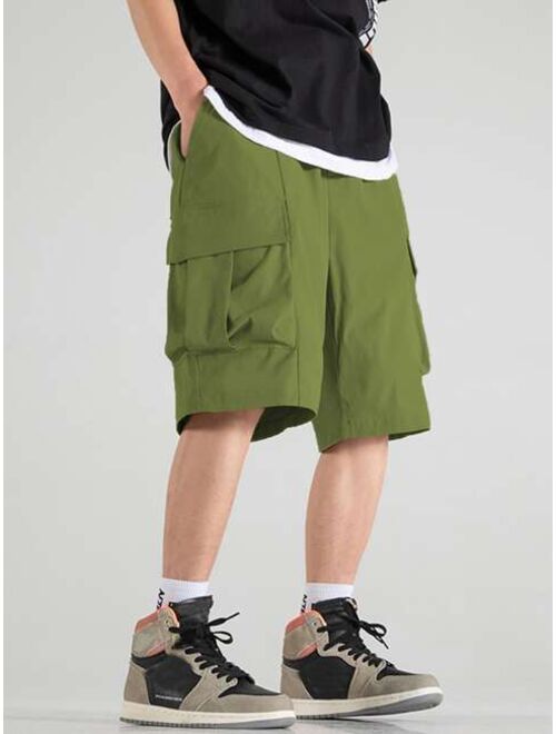 Shein Men Drawstring Waist Cargo Shorts