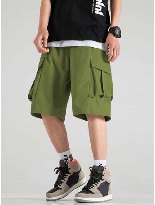 Shein Men Drawstring Waist Cargo Shorts