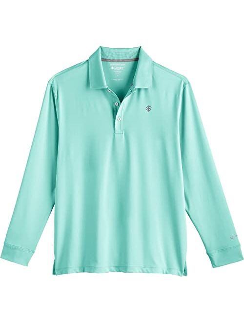 Coolibar UPF 50+ Men's Erodym Long Sleeve Golf Polo - Sun Protective