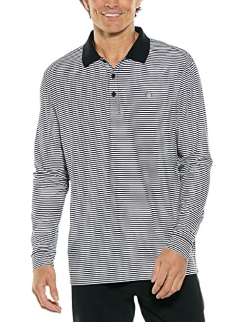 Coolibar UPF 50+ Men's Erodym Long Sleeve Golf Polo - Sun Protective