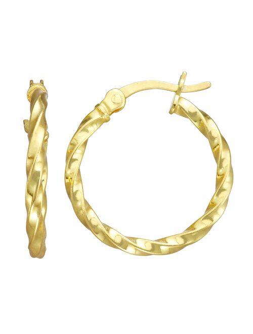 Kids' Junior Jewels Sterling Silver Twist Hoop Earrings