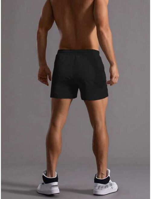 Shein Men Solid Drawstring Waist Shorts