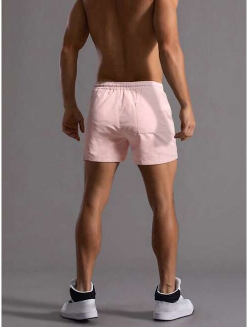 Shein Men Solid Drawstring Waist Shorts