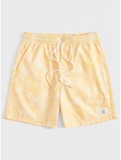 Men Tie Dye Patch Pocket Shorts