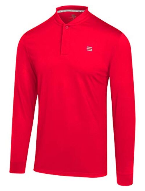 Buy Three Sixty Six Mens Dry Fit Long Sleeve Collarless Golf Shirt