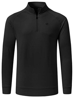 MoFiz Men's Golf Shirts Long Sleeve Shirts Sports Polo Shirts Athletic Jersey Shirts 1/4-Zip Pullover