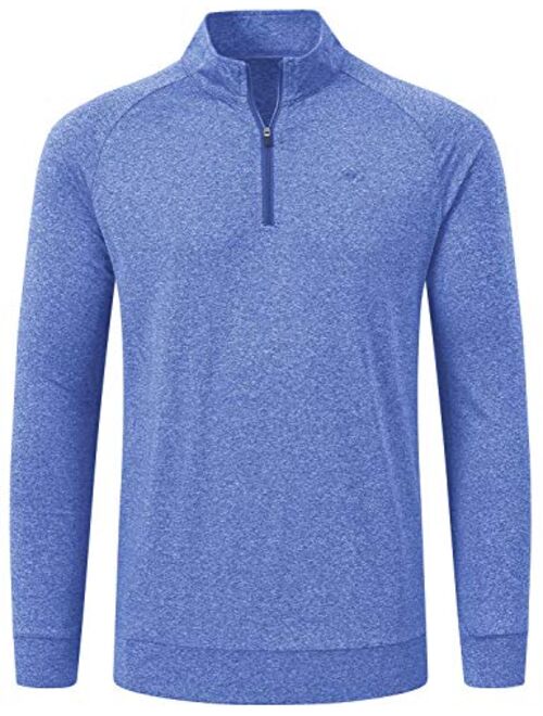 MoFiz Men's Golf Shirts Long Sleeve Shirts Sports Polo Shirts Athletic Jersey Shirts 1/4-Zip Pullover