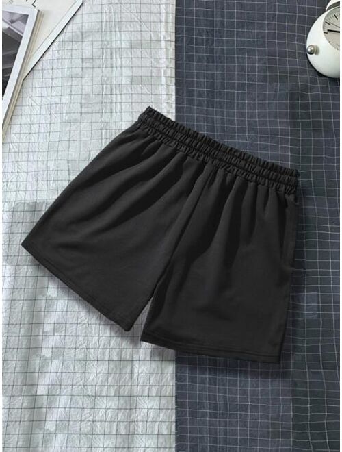 Shein Men Letter Graphic Drawstring Waist Shorts