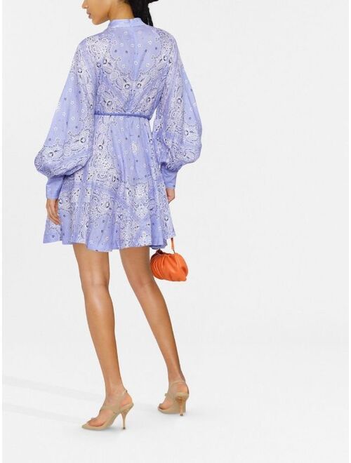 ZIMMERMANN Violet buttoned Bandanaprint mini dress