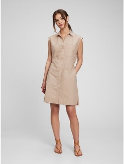 Utility Sleeveless Shirtdress