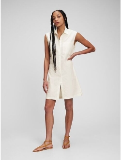 Utility Sleeveless Shirtdress