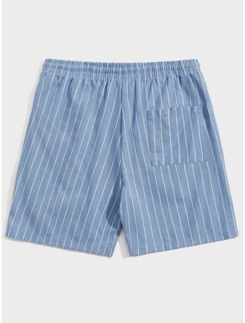 SHEIN Men Striped Drawstring Shorts